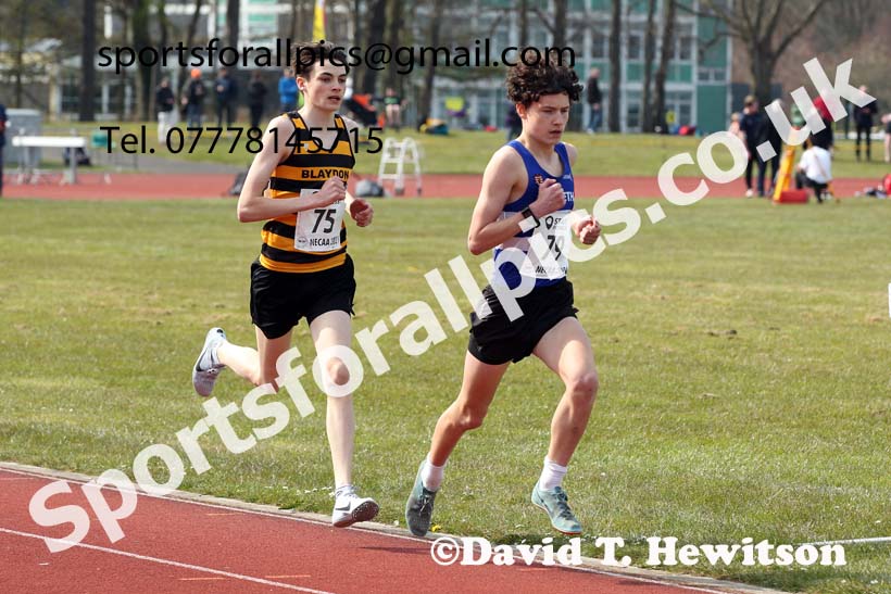 3000 metres, 2021 NECAA Open Graded Meeting, Morpeth. Photo: David T. Hewitson/Sports for All Pics